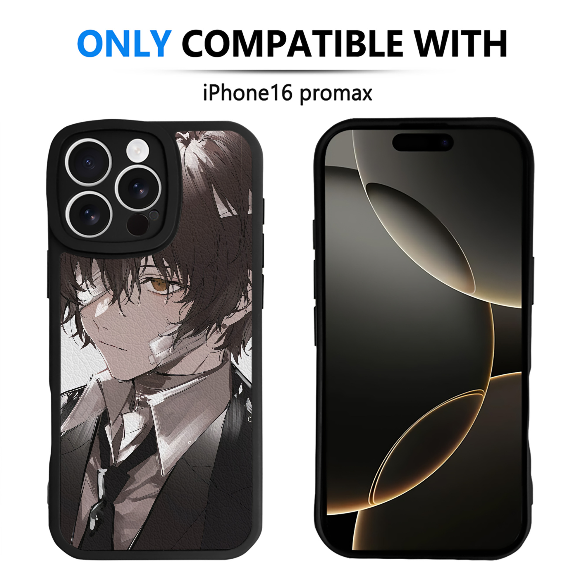 （画像用） 文豪ストレイドッグス Bungo Stray Dogs 【iPhone 16シリーズ対応】シリコンスマホケース（レザー調） 材質：シリコン